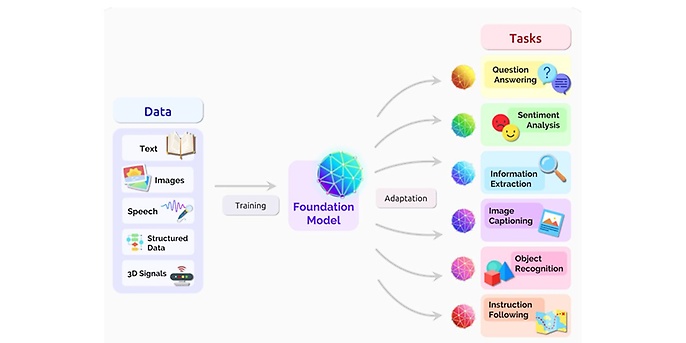 Figure 1: A transformer model can be adapted to a variety of tasks