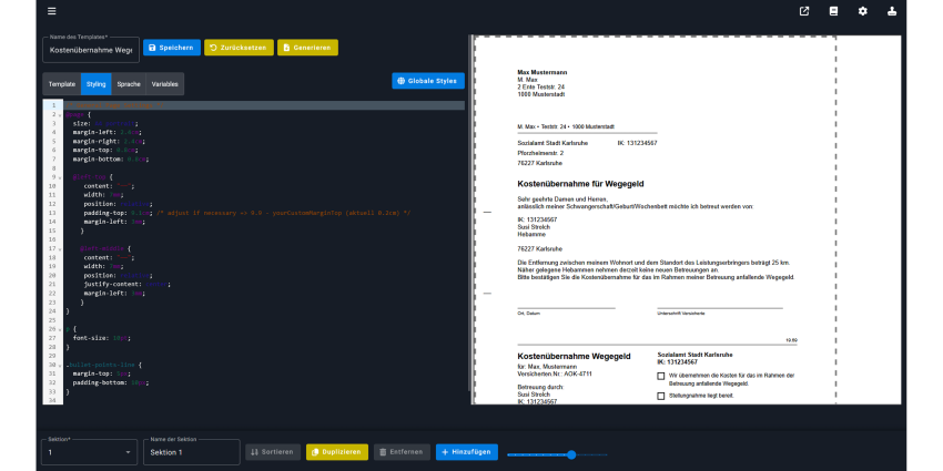 Einfaches Styling mit CSS