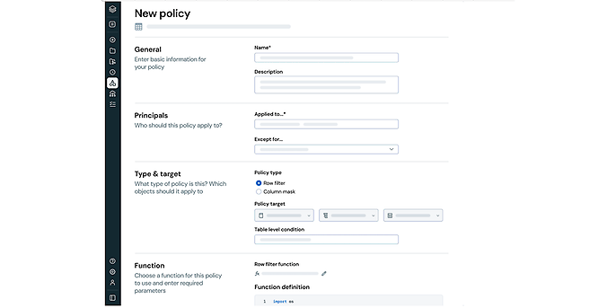 Source: Unity Catalog with Fine-Grained Access Controls Unity Catalog | Databricks